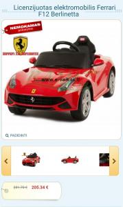 Elektromobilis ferrari 
