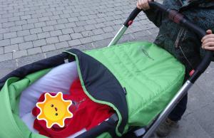Trijų dalių vežimėlis