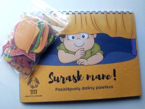 Knygelė su daugkartiniais lipukais "surask mane!"