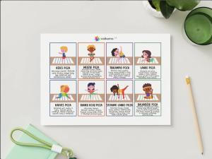 Vaikų jogos kortelės Vaikų jogos kortelės