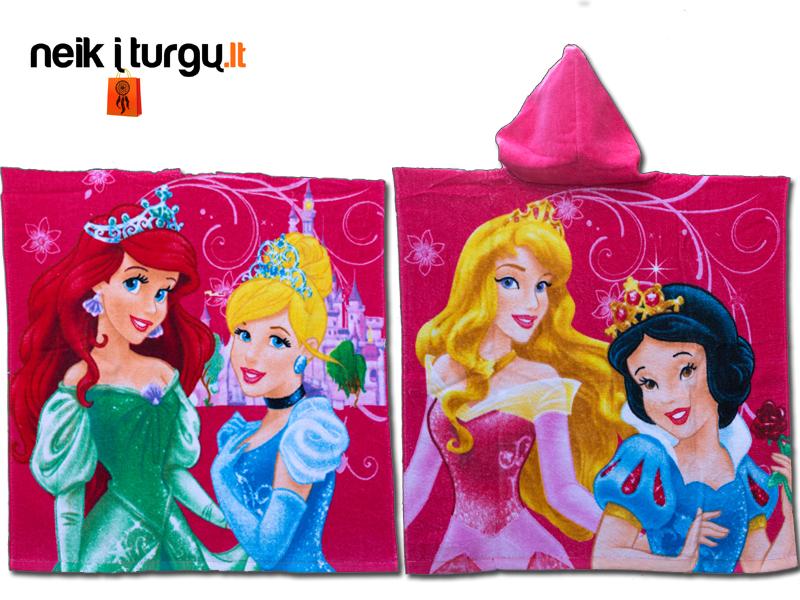 Rankšluostis su gobtuvu 'poncho' disney princesės Rankšluostis su gobtuvu 'poncho' disney princesės